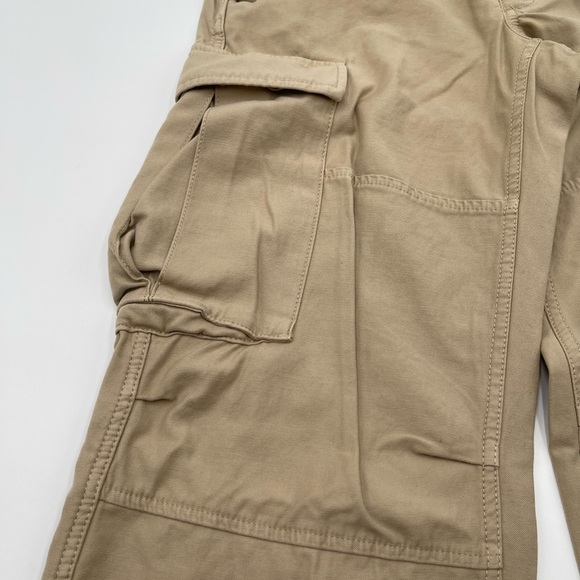 Aritzia TNA Surplus Division Cargo Pants Tan Beige Sz 4 High Rise Tie Ankle - Picture 6 of 15